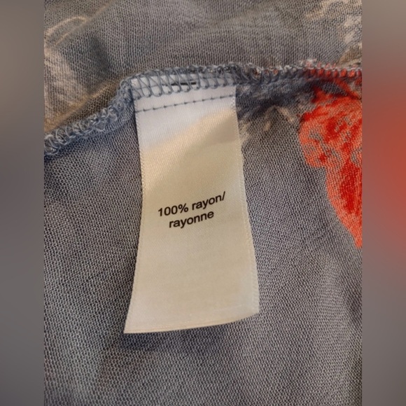 Maurices Blue Floral Ruffle Hem Halter Top Size L - Picture 10 of 11